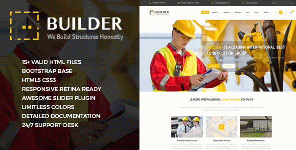 Builder - Responsive Construction Site Template