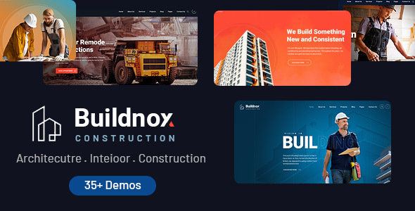 Buildnox – Construction Company & Contractor WordPress Theme (37+ Demos, Elementor)