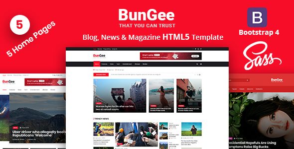 BunGee - Blog, News & Magazine HTML5 Template