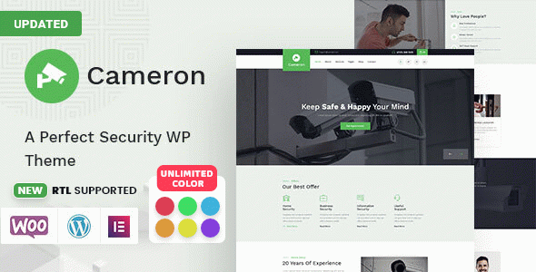 Cameron - Home Automation , CCTV & Security WordPress Theme + RTL