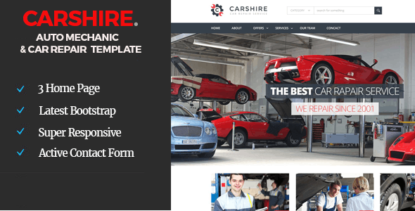 Car Shire || Auto Mechanic & Car Repair Template