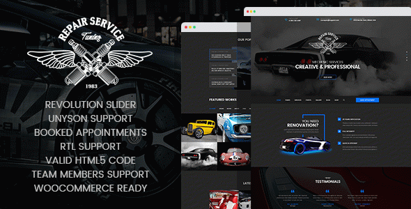 CarRepair - Auto Mechanic & Adjustment WordPress Theme
