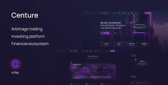 Centure – Arbitrage trading HTML Template