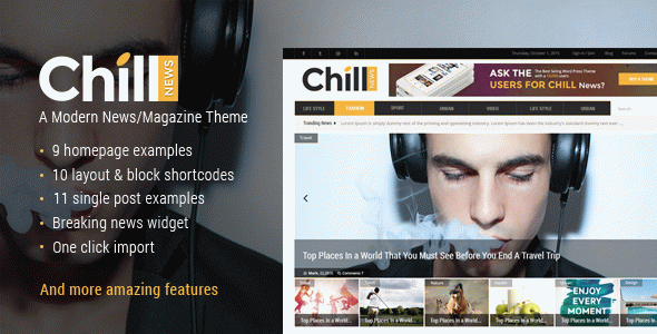 Chill News - Magazine WordPress Theme