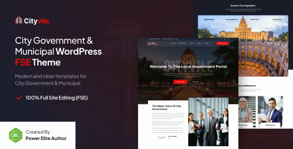 Cityvile – City Government & Municipal Gutenverse FSE WordPress Block Theme