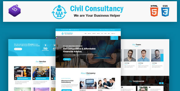 Civil Consultancy - Business Consulting and Professional Services HTML Template