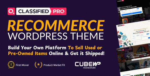 ClassifiedPro - reCommerce WordPress Theme