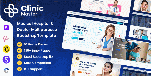 ClinicMaster | Medical Hospital & Doctor Multipurpose Bootstrap Template + RTL