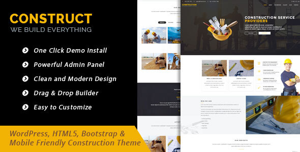 Construct - WordPress Theme for Construction Business