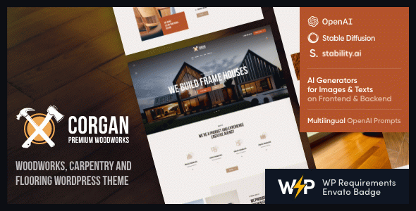 Corgan | Carpenter, Woodwork & Carpentry WordPress Theme