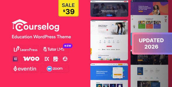 Courselog - eLearning & Education WordPress Theme