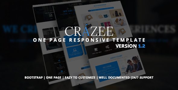 Crazee - Onepage Parallax Business Template