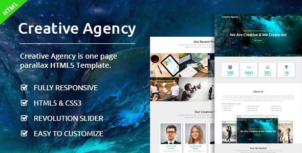 Creative Agency - One Page HTML Template