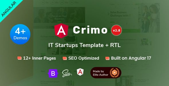 Crimo - Angular 17+ IT Solutions Services & Tech Startup Template