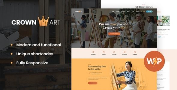 Crown Art | Art, Drawing & Music School WordPress Theme