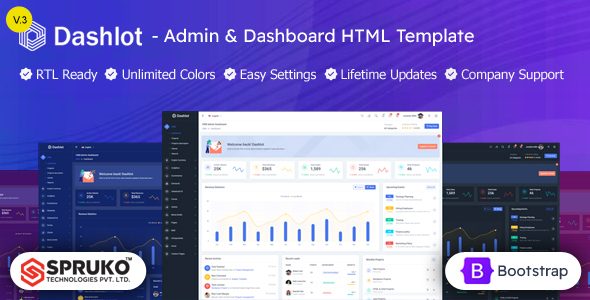 Dashlot - HTML Bootstrap Responsive Admin Dashboard Template