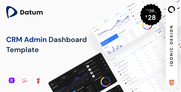 Datum - CRM Admin Dashboard Template (HTML, React & Vue)