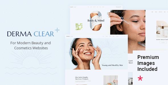 Derma Clear - Beauty Cosmetics & Skincare WordPress Theme