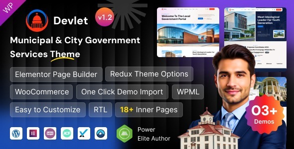 Devlet – Municipal & City Government WordPress Theme