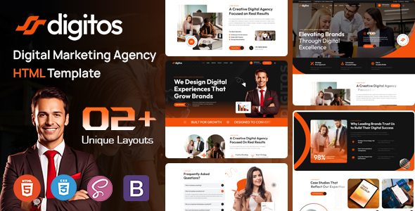 Digitos - Digital Agency HTML Template