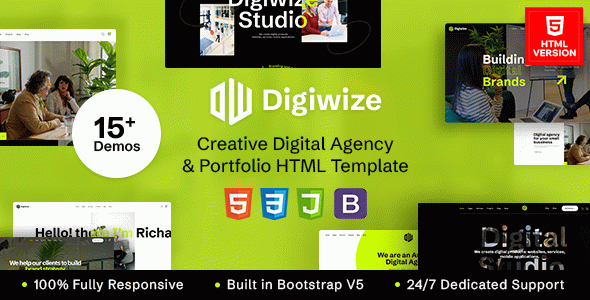 Digiwize - Digital Agency & Creative Portfolio HTML Template