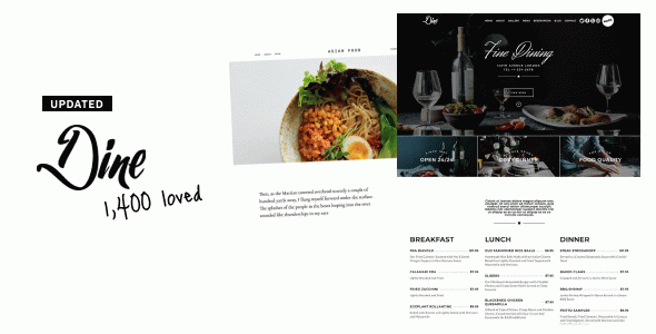 Dine - Elegant Restaurant WordPress Theme