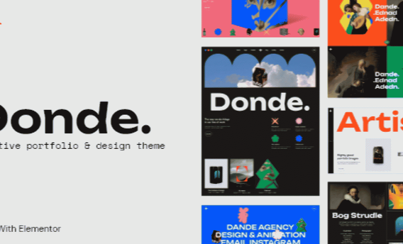 Donde ??? Artist Portfolio Theme