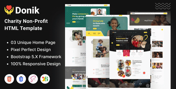 Donik - Charity & Fundraising HTML5 Template