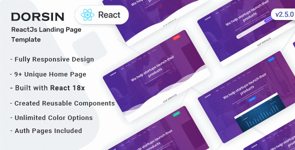 Dorsin - React Landing Page Template