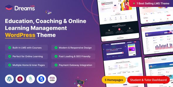 Dreams LMS - eLearning, Online Course & Education WordPress Theme