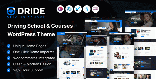 Dride ??? Driving School & Courses WordPress Theme
