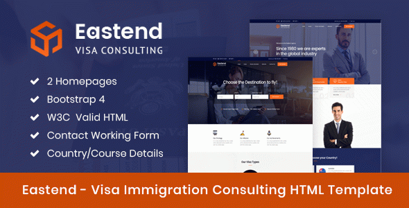 Eastend - Immigration Visa Consulting HTML Template