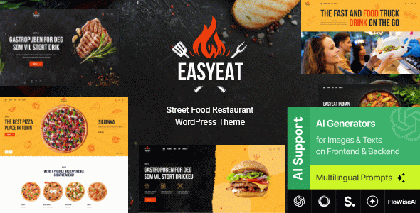 EasyEat - Fast Food Delivery & Courier WordPress Theme + Online Store