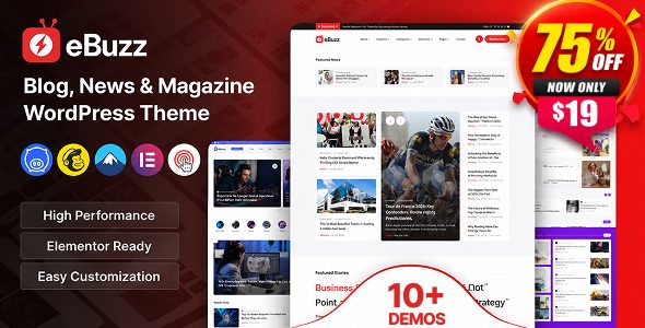 ebuzz - Blog, News & Magazine WordPress Theme