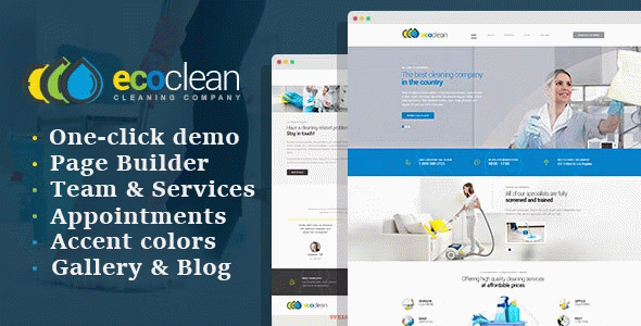 EcoClean - House Cleaning Company WordPress Theme