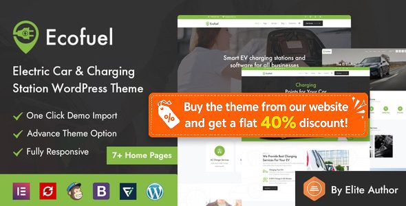 Ecofuel - Electric Car & Charging Station WordPress Theme
