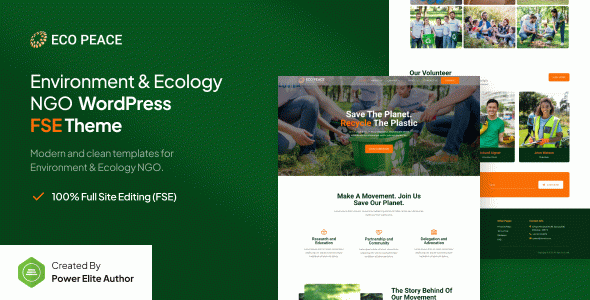 EcoPeace – Environment & Ecology NGO Gutenverse FSE WordPress Block Theme