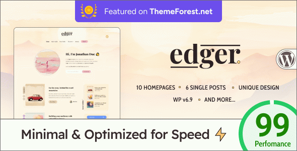 Edger - Modern & Lightweight Blog for WordPress