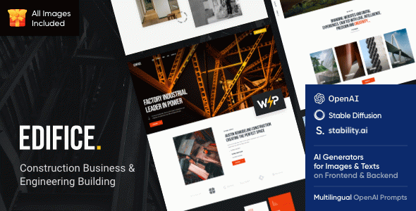Edifice - Construction, Building & Engineering WordPress Theme