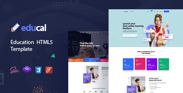 Educal – Online Courses and Education HTML5 Template + RTL
