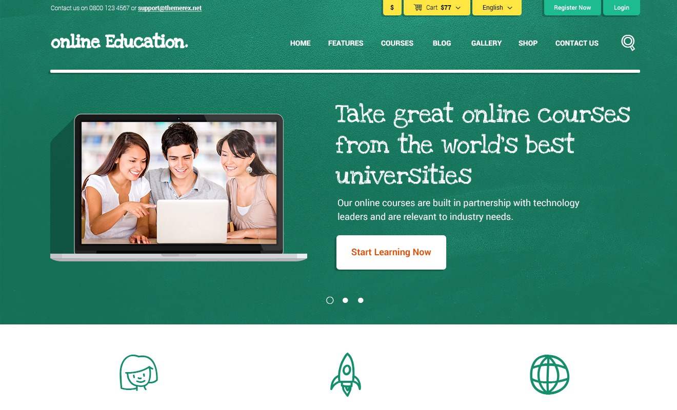 Education Center Training Courses WordPress Theme