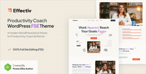 Effectiv – Productivity Coach & Mentor Gutenverse FSE WordPress Block Theme