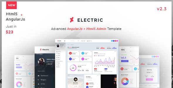 Electric - Admin Panel Dashboard Angular JS Template
