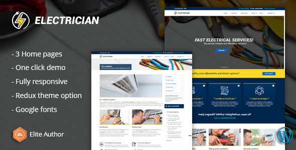 Electrician - Electrical And Repair Service WordPress Theme