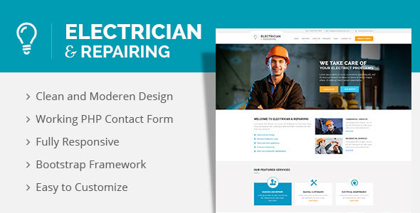 Electrician & Repairing HTML Template