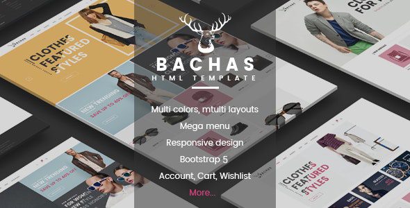 Elegant Fashion Boutique Website Template using Bootstrap 5 - Bachas