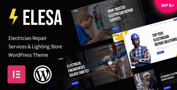 Elesa - Electrician Repair Services & Lighting Store WordPress Theme