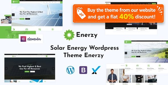 Enerzy - Wind & Solar Energy WordPress Theme