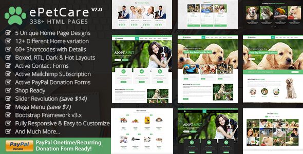 Epetcare - Pet Care HTML Template