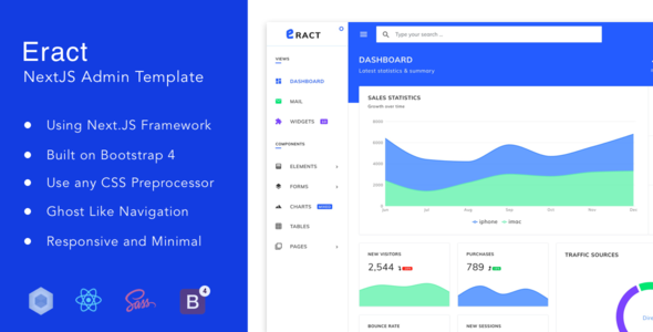 Eract - ReactJS Bootstrap 4 Admin Template